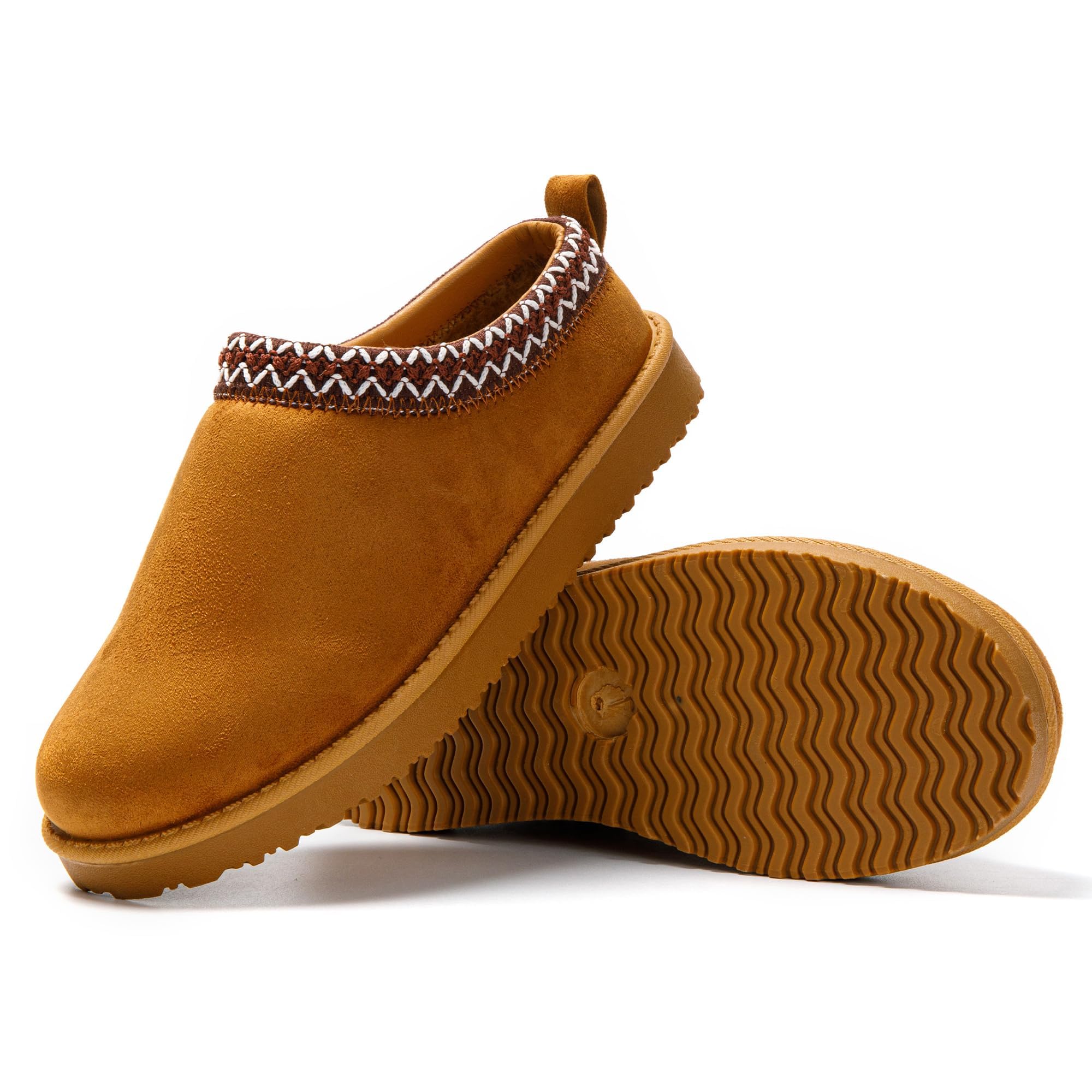 JOMIX Winter Hausschuhe Damen Lässige Slip On Slipper Warme Plüsch Kunstwildleder Geschlossen Pantoffeln
