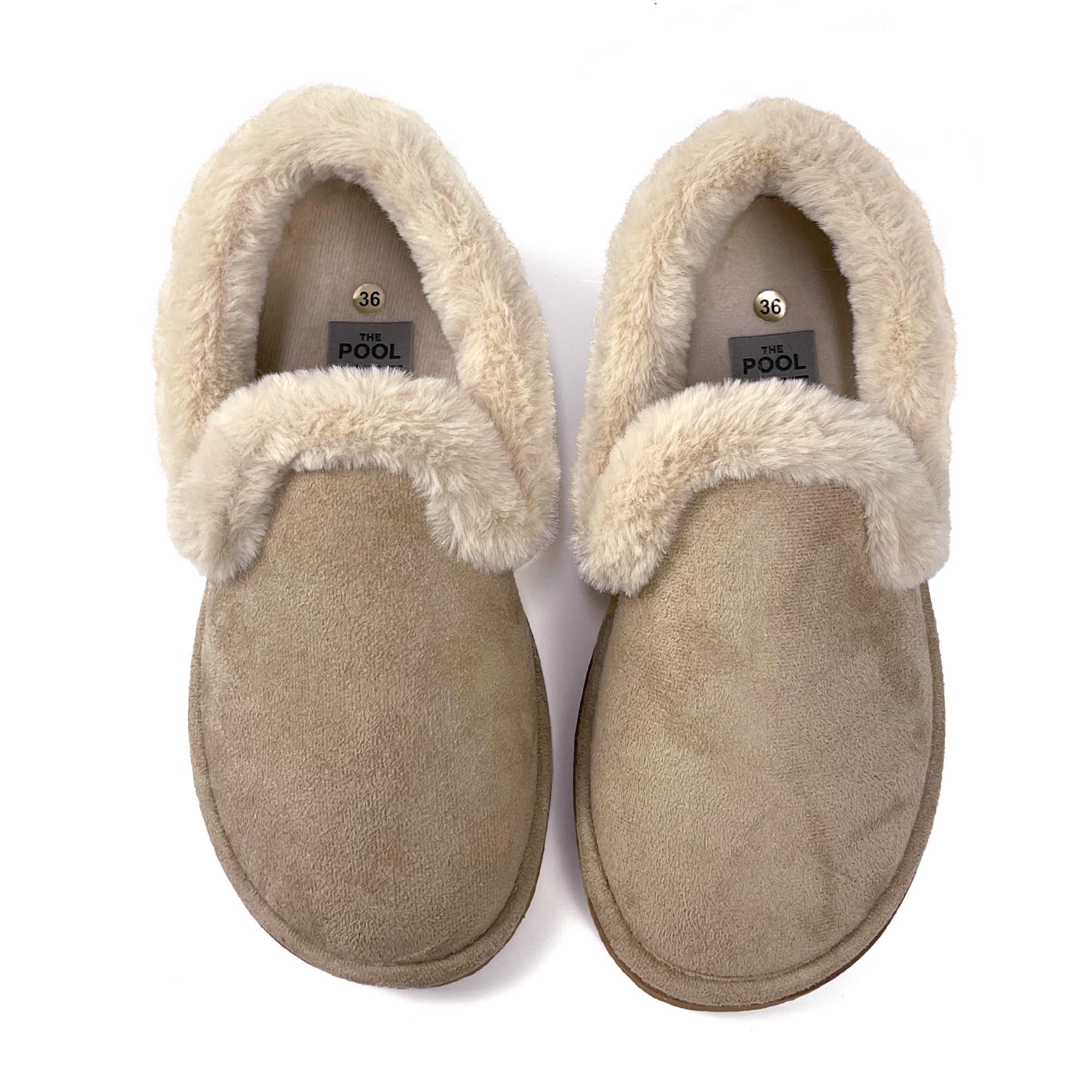 JOMIX Winter Hausschuhe Damen Plüsch Gefütterte Pantoffeln Ultra Warme Hüttenschuhe Bequeme Puschen Indoor