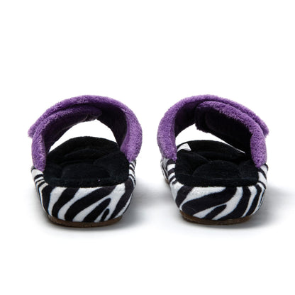 JOMIX Winter Hausschuhe Damen Stylische Pantoffeln Klettverschluss Bequeme Frottee Slippers Indoor Outdoor