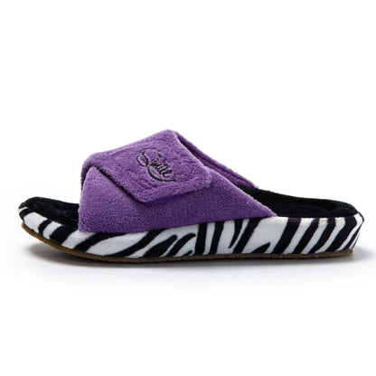 JOMIX Winter Hausschuhe Damen Stylische Pantoffeln Klettverschluss Bequeme Frottee Slippers Indoor Outdoor