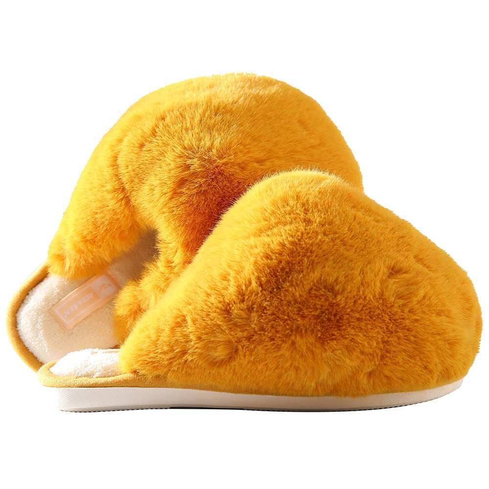 JOMIX Winter Hausschuhe Damen Warme Flauschige Pantoffeln Weiche Plüsch Slippers Modische Puschen Indoor
