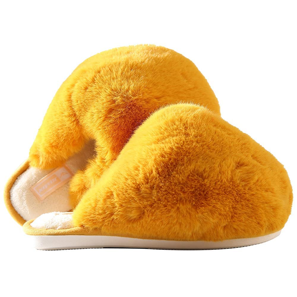 JOMIX Winter Hausschuhe Damen Warme Flauschige Pantoffeln Weiche Plüsch Slippers Modische Puschen Indoor