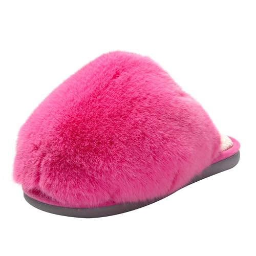 JOMIX Winter Hausschuhe Damen Warme Flauschige Pantoffeln Weiche Plüsch Slippers Modische Puschen Indoor