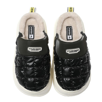 JOMIX Winter Hausschuhe Damen Warme Plüsch Gefüttert Pantoffeln Puff Slippers Plateau Puschen Indoor Outdoor