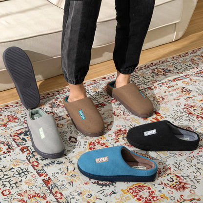 JOMIX Winter Hausschuhe Herren Bequeme Pantoffeln Warme Baumwollschuhe Weiche Slippers Puschen Indoor