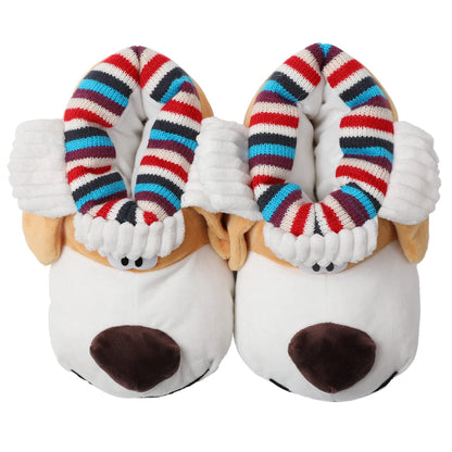 JOMIX Winter Hausschuhe Unisex Lustige Plüsch Warme Pantoffeln Tierform Weiche Rückstellschaum Slippers Einheitsgröße Indoor Outdoor