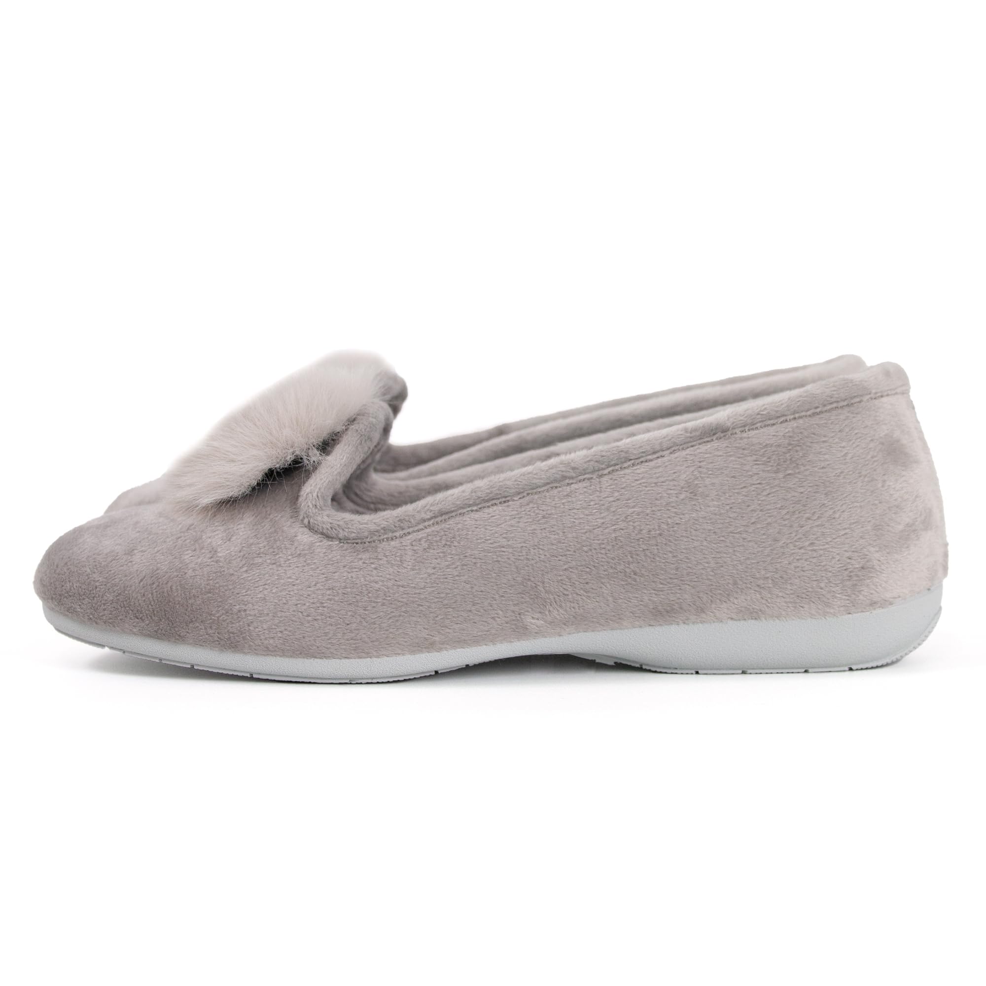 JOMIX Winter Mokassins Damen Elegante Loafers Spanische Warme Plüsch Hausschuhe Slippers Indoor