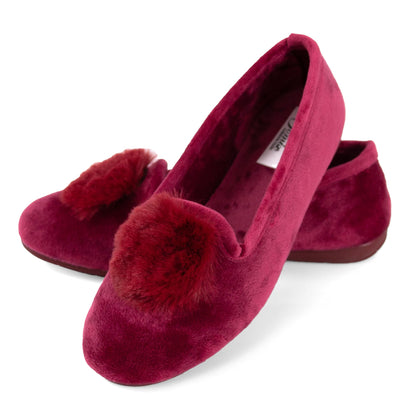 JOMIX Winter Mokassins Damen Elegante Loafers Spanische Warme Plüsch Hausschuhe Slippers Indoor