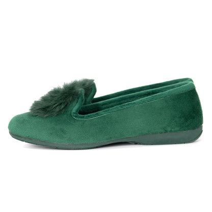 JOMIX Winter Mokassins Damen Elegante Loafers Spanische Warme Plüsch Hausschuhe Slippers Indoor