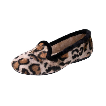 JOMIX Winter Mokassins Damen Elegante Loafers Spanische Warme Plüsch Hausschuhe Slippers Indoor