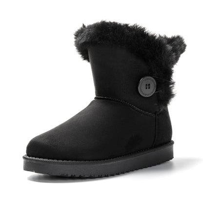 JOMIX Winter Stiefeletten Damen Warme Wildleder Boots Flauschige Fell Stiefel Gefütterte Winterstiefel Warme Winterstiefel Chukka Boots