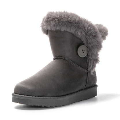 JOMIX Winter Stiefeletten Damen Warme Wildleder Boots Flauschige Fell Stiefel Gefütterte Winterstiefel Warme Winterstiefel Chukka Boots