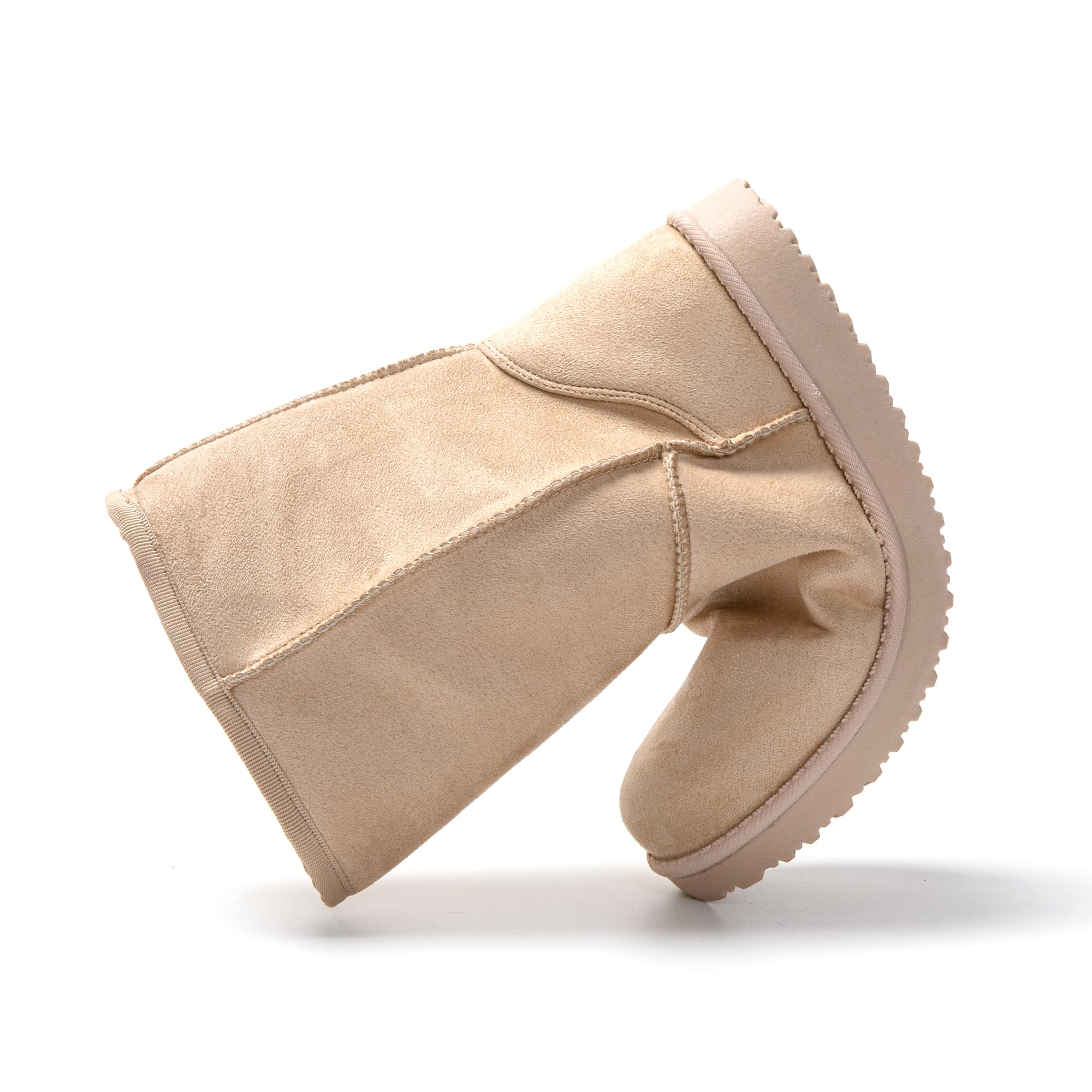 JOMIX Winter Stiefeletten Damen Wildleder Boots Halbschaft Warme Gefütterte Winterstiefel Antirutsch Sohle Outdoor