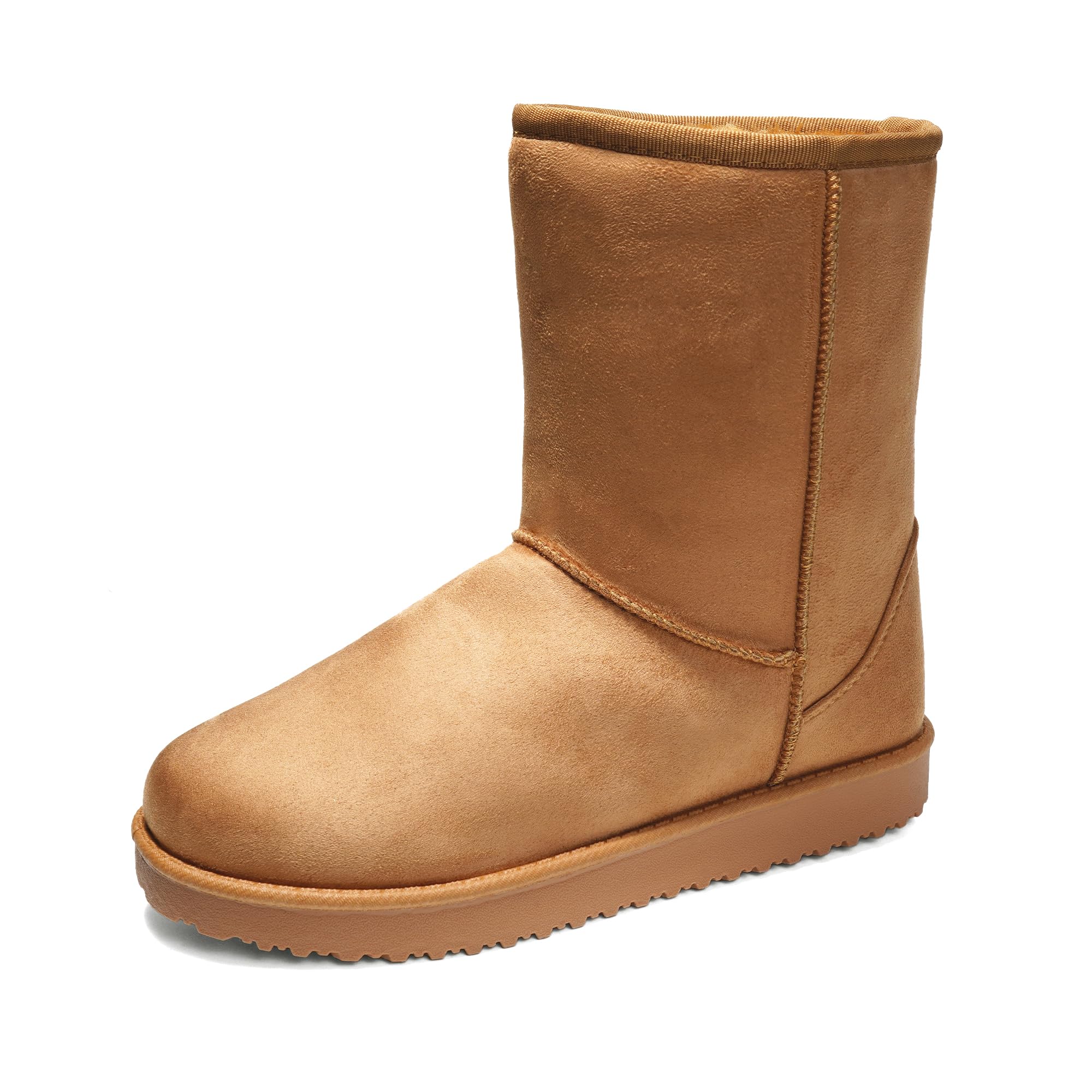 JOMIX Winter Stiefeletten Damen Wildleder Boots Halbschaft Warme Gefütterte Winterstiefel Antirutsch Sohle Outdoor