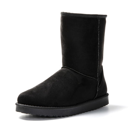 JOMIX Winter Stiefeletten Damen Wildleder Boots Halbschaft Warme Gefütterte Winterstiefel Antirutsch Sohle Outdoor