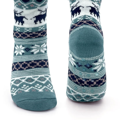 JOMIX Winter Stoppersocken Damen Dicke Socken Rutschfeste Hüttensocken Anti - Rutsch Sohle Flauschige Haussocken Plüschsocken