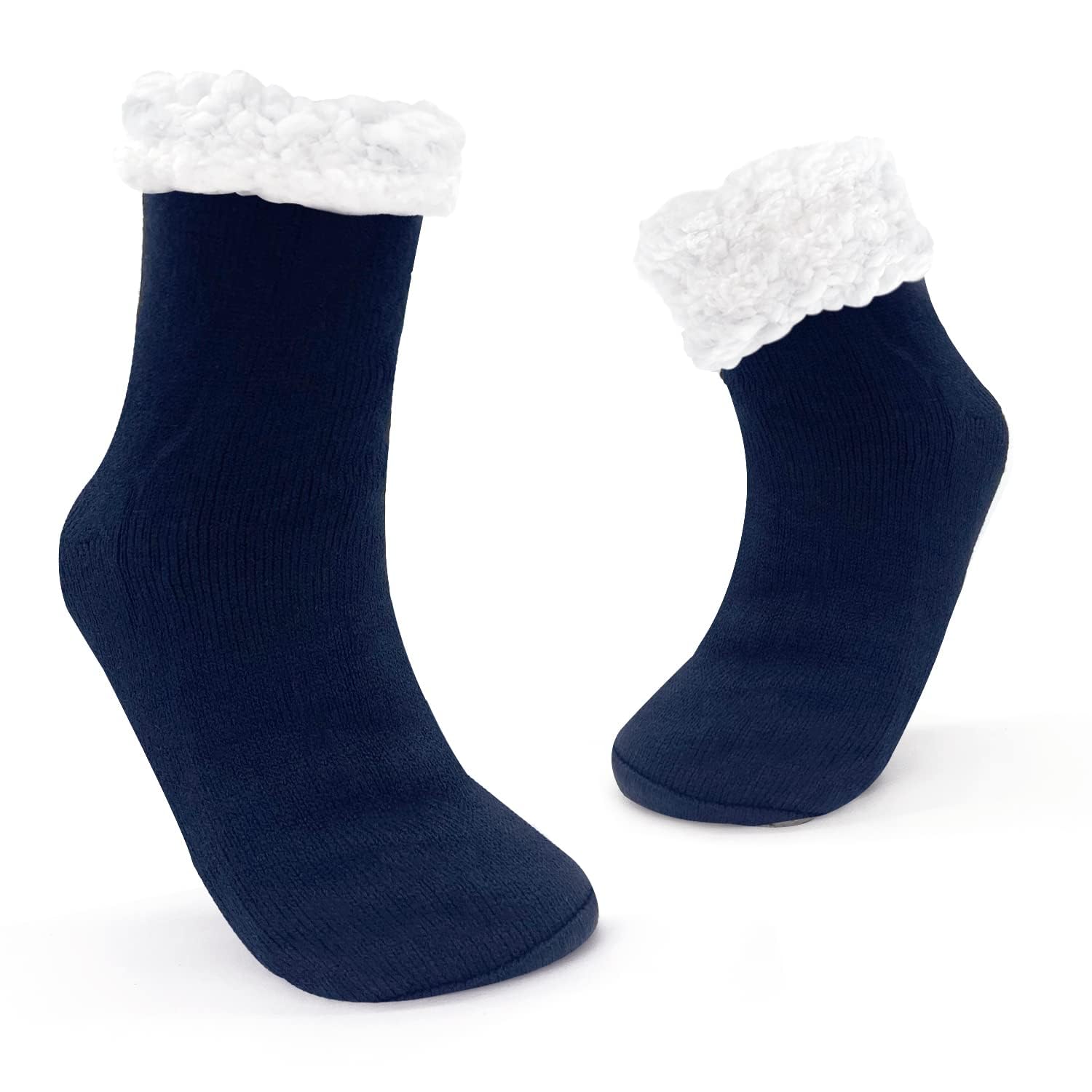 JOMIX Winter Stoppersocken Herren Dicke Socken Rutschfeste Hüttensocken Weihnachts Anti - Rutsch Sohle Gestreifte Flauschige Haussocken Plüschsocken