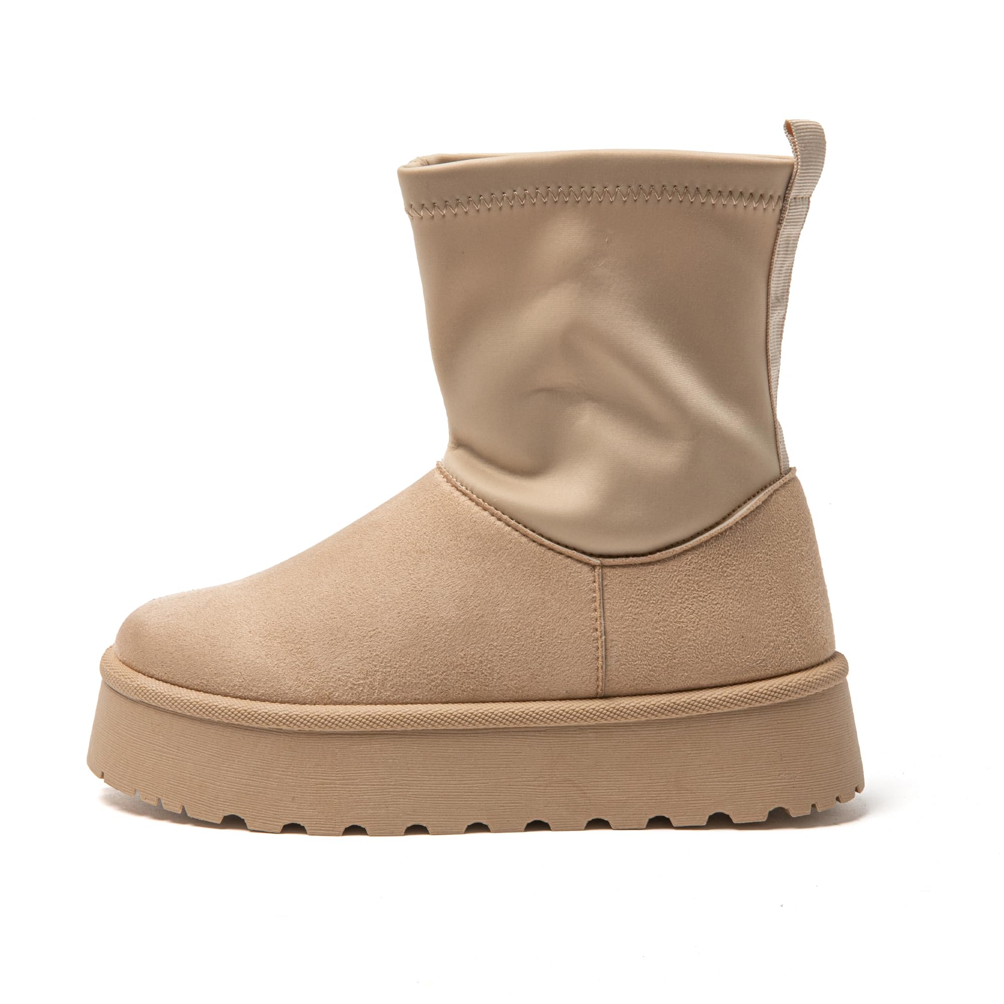 JOMIX Winterschuhe Damen Winterstiefel Warme Rutschfest Stiefel Plateau Wasserdicht Gefüttert Stiefeletten Rutschfest Plüsch Boots Outdoor Schuhe Chukka Boots