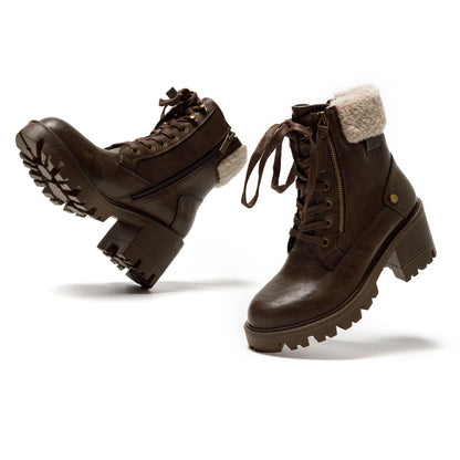 JOMIX Winterstiefel Damen Warme Stiefel Gefüttert Stiefeletten Rutschfest Biker Boots Outdoor Schuhe Chukka Boots Schneestiefel