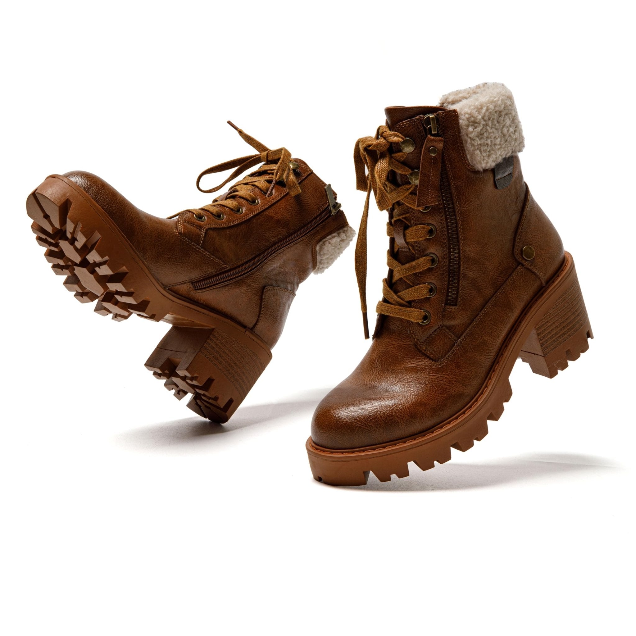JOMIX Winterstiefel Damen Warme Stiefel Gefüttert Stiefeletten Rutschfest Biker Boots Outdoor Schuhe Chukka Boots Schneestiefel