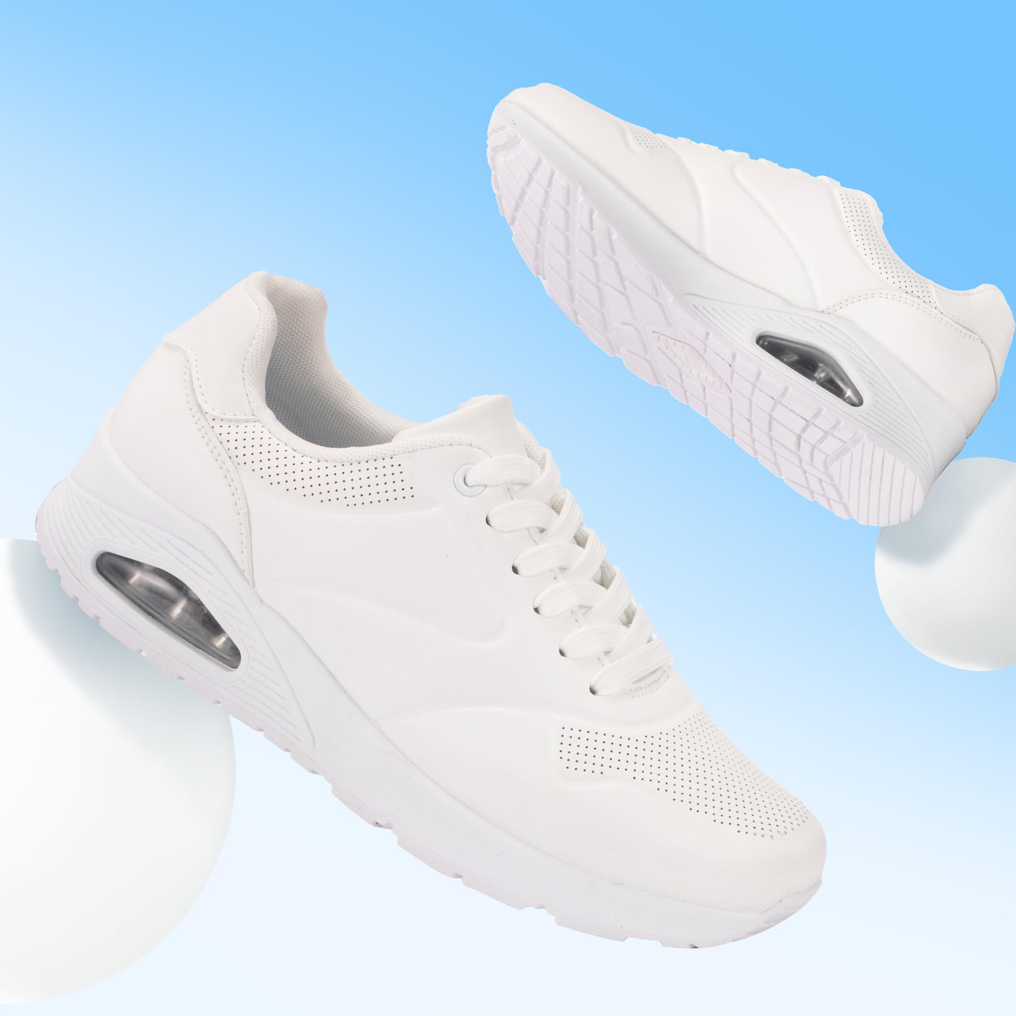 JOMIX Zapatillas Hombre con Amortiguación de Aire Zapatos Depotivos Adultos Piel Transpirables Running Gimnasio Correr Talla 40 - 45 EU