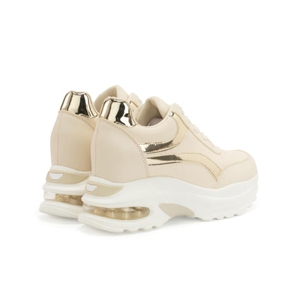 JOMIX Zapatillas Mujer Altas con Amortiguación de Aire Zapatos Depotivos Adultos Elegantes Sneakers con Plataforma Elevada Talla 36 - 41 EU