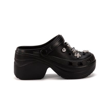 JOMIX Zoccoli con Tacco e Charms Rimovibili Donna, Elegante Zoccoli Estivi WEG250502