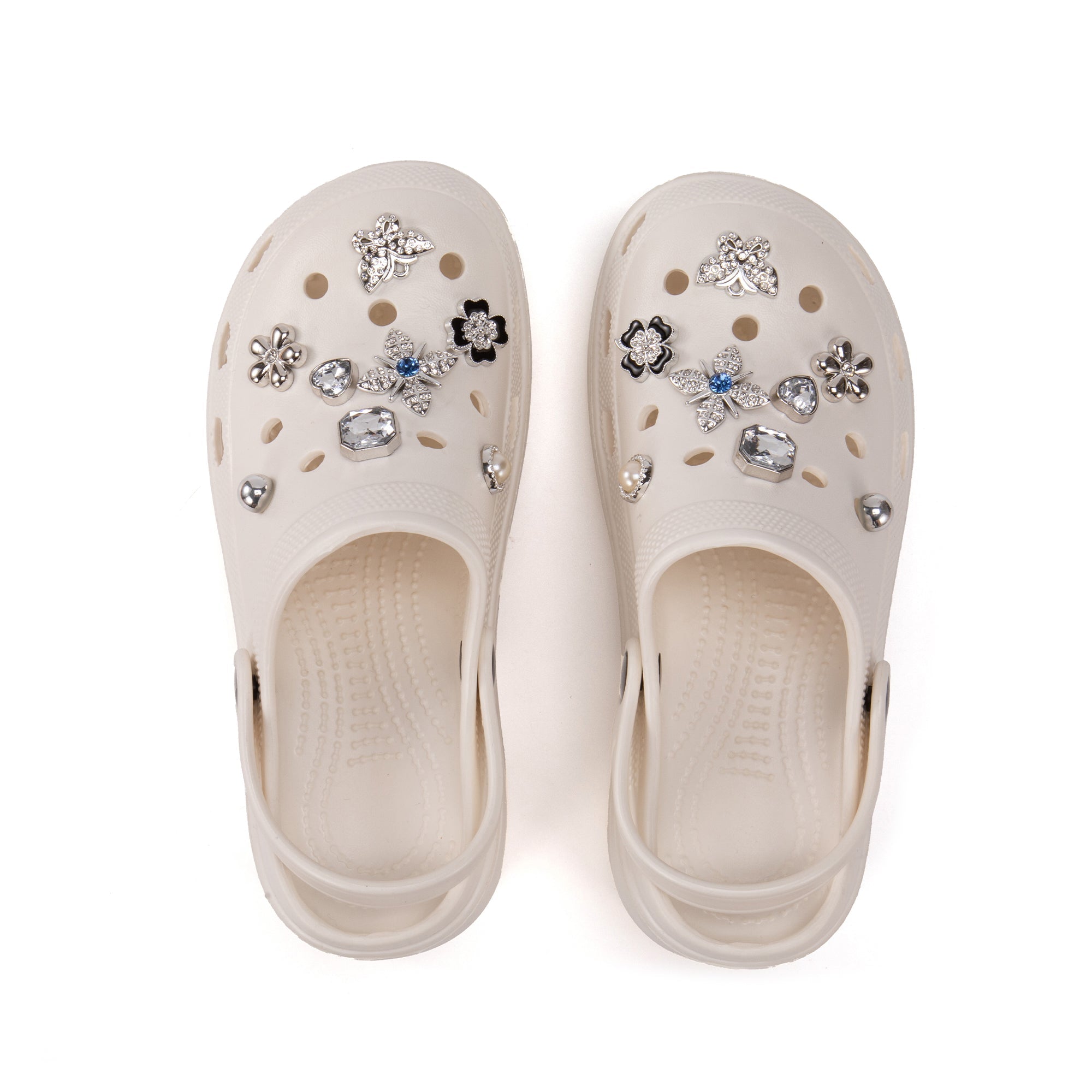 JOMIX Zoccoli con Tacco e Charms Rimovibili Donna, Elegante Zoccoli Estivi WEG250502
