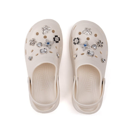 JOMIX Zoccoli con Tacco e Charms Rimovibili Donna, Elegante Zoccoli Estivi WEG250502