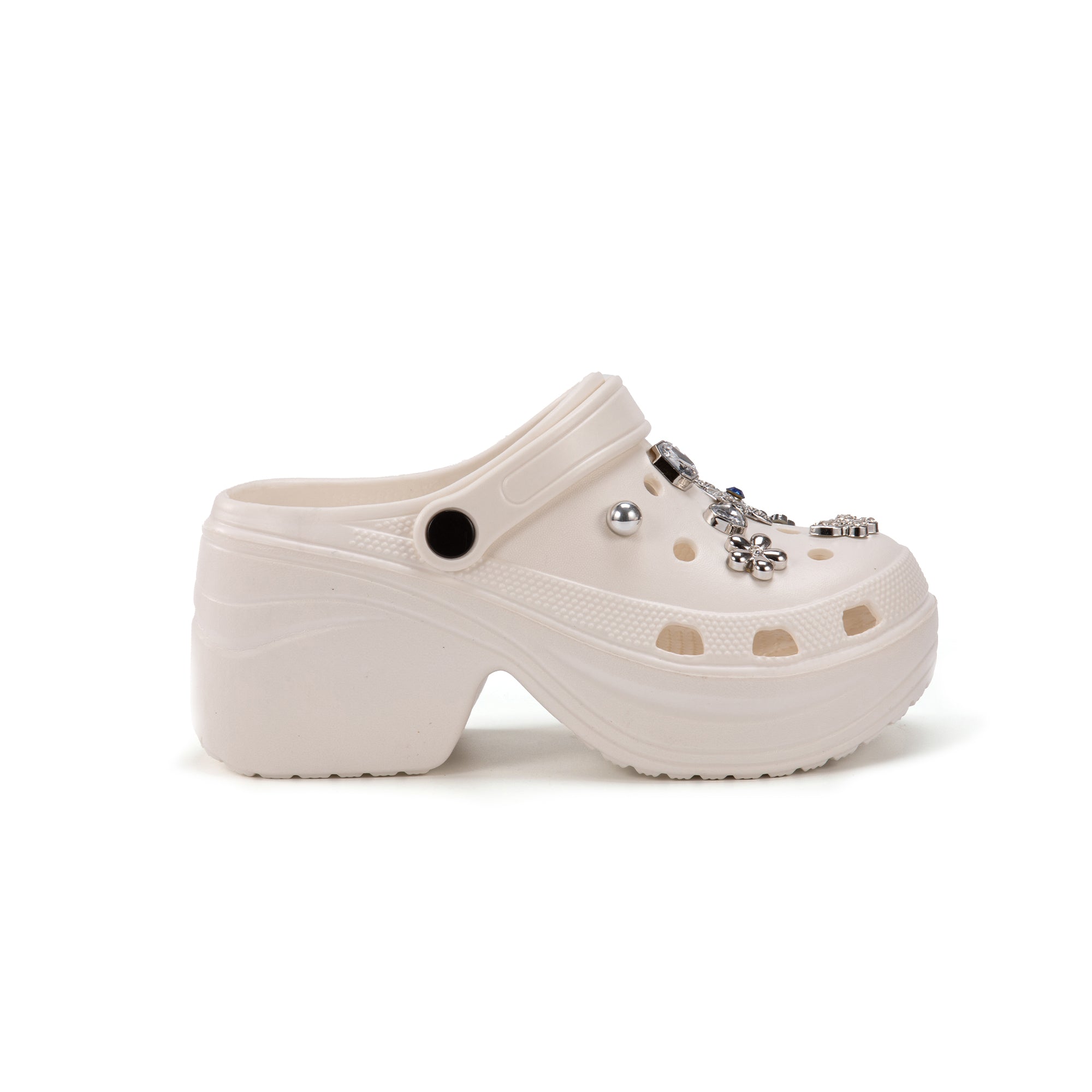 JOMIX Zoccoli con Tacco e Charms Rimovibili Donna, Elegante Zoccoli Estivi WEG250502