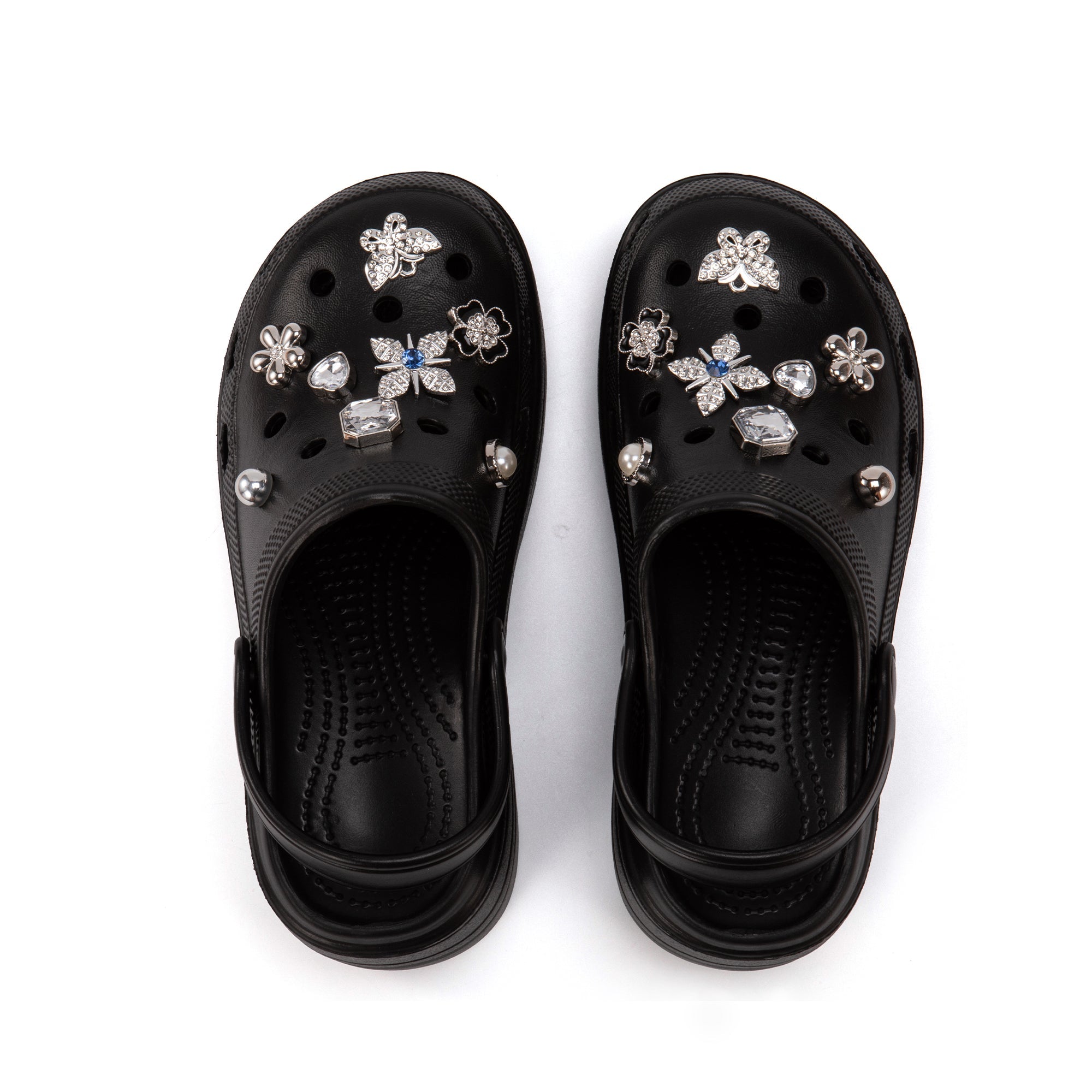 JOMIX Zoccoli con Tacco e Charms Rimovibili Donna, Elegante Zoccoli Estivi WEG250502