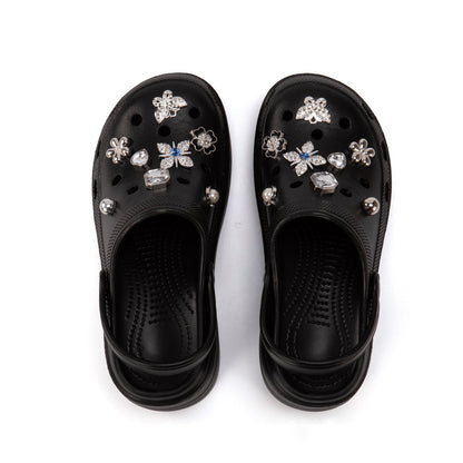 JOMIX Zoccoli con Tacco e Charms Rimovibili Donna, Elegante Zoccoli Estivi WEG250502