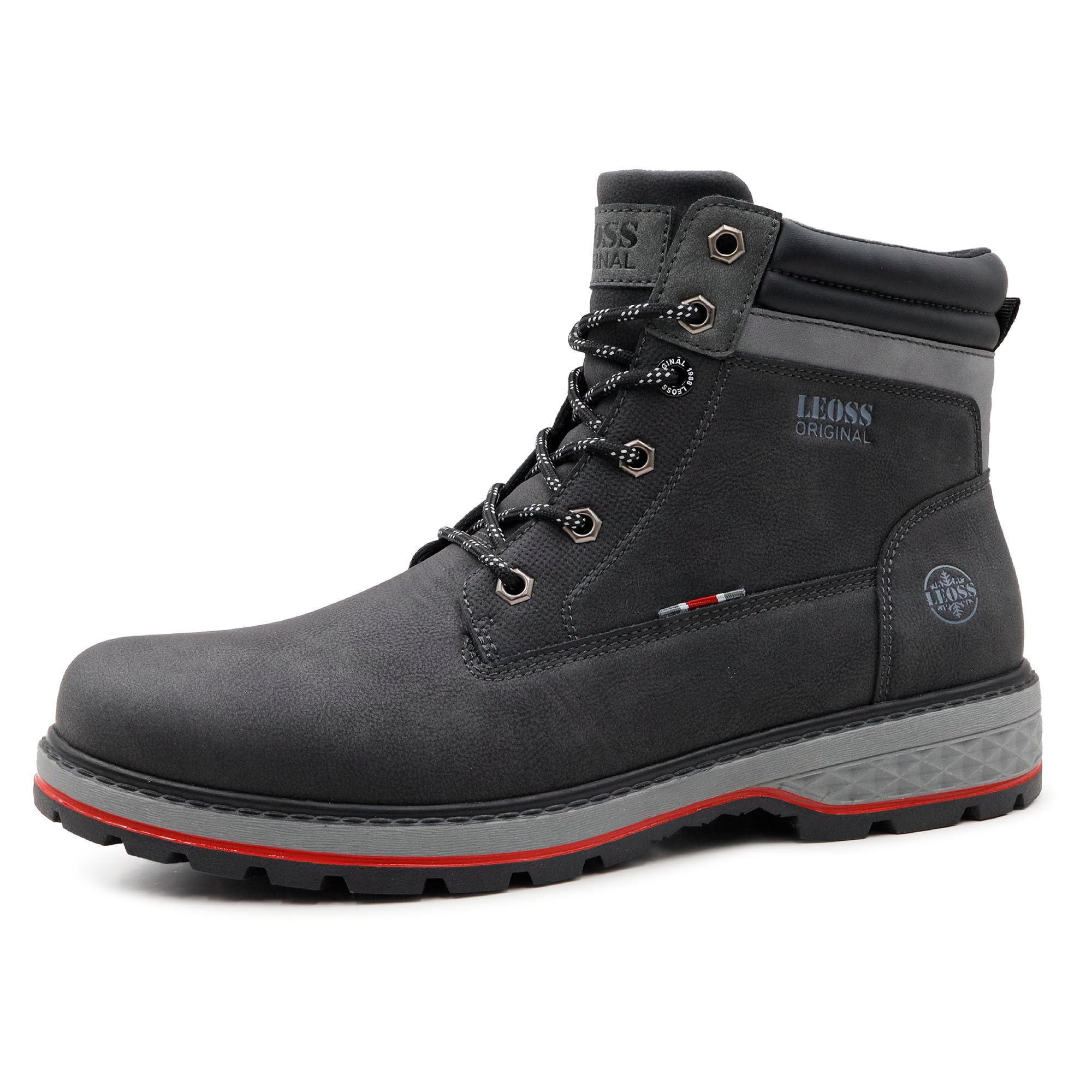 LEOSS ORIGINAL Botas de hombre de invierno casuales de invierno para caminar de piel sintética