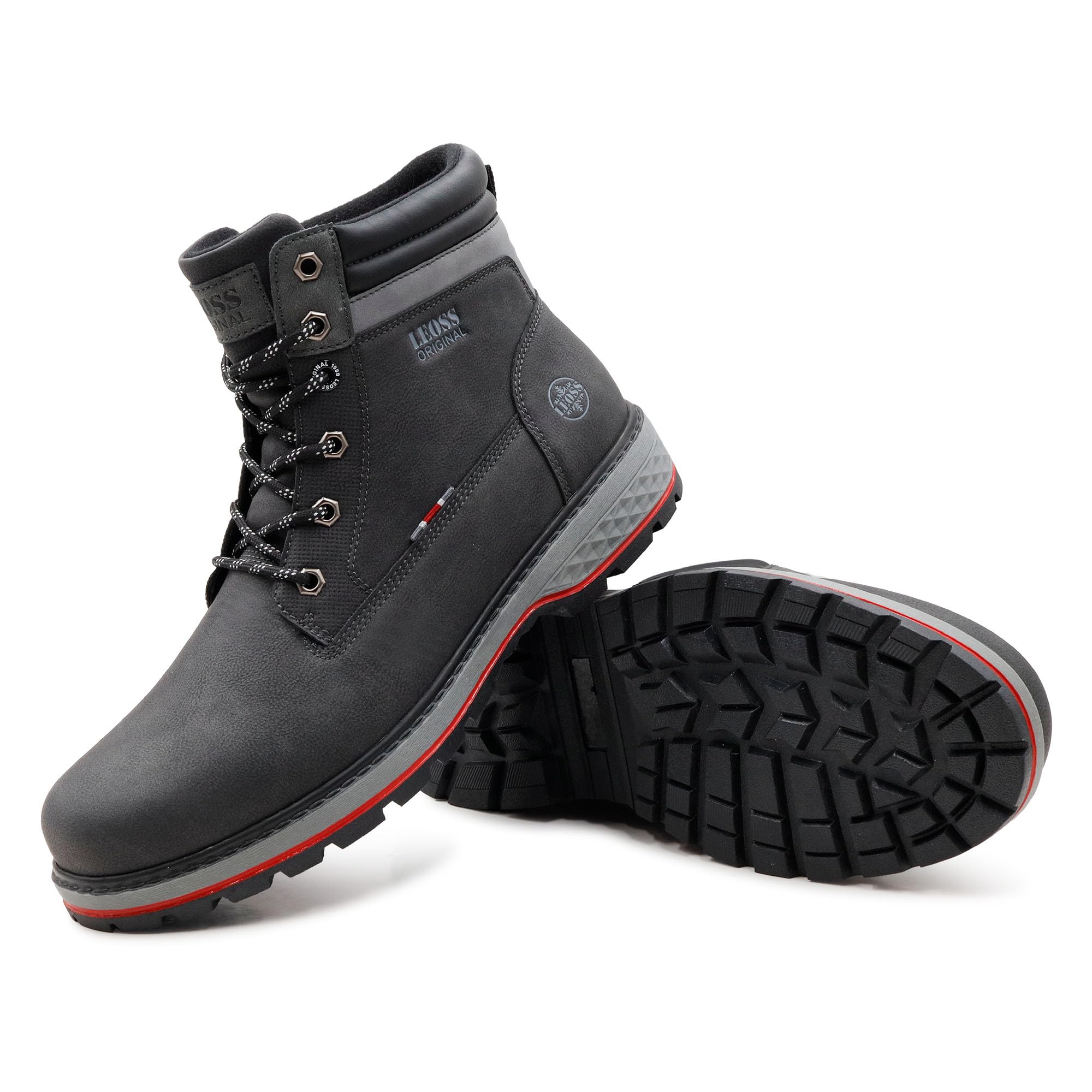 LEOSS ORIGINAL Botas de hombre de invierno casuales de invierno para caminar de piel sintética