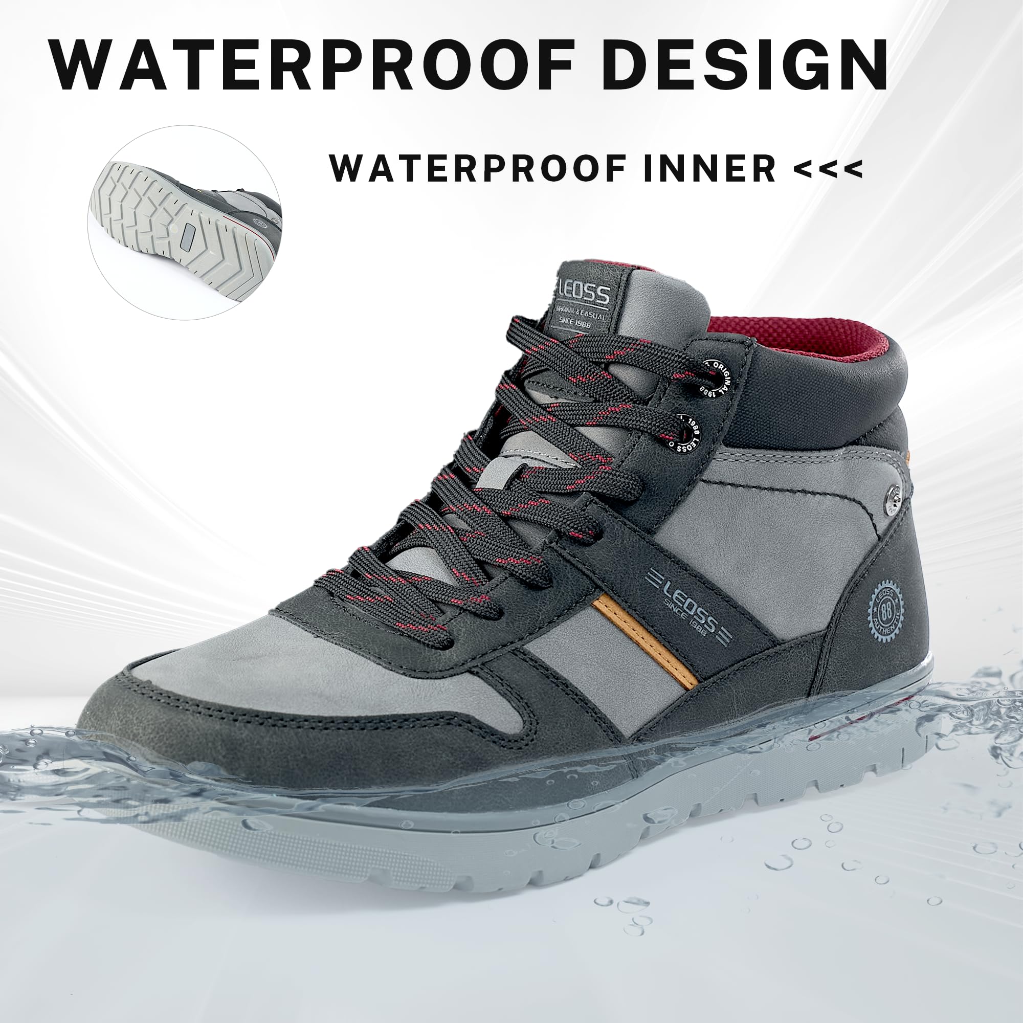 LEOSS ORIGINAL Homme Basket Casual Sport Chaussures Cuir Athlétique Sneakers