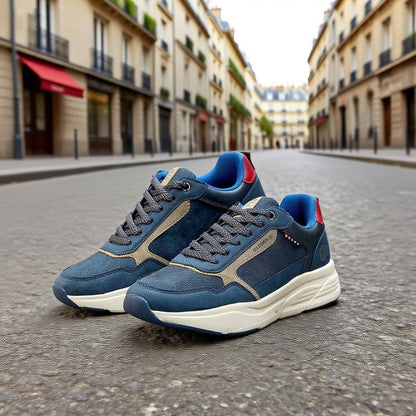 LEOSS ORIGINAL Scarpe da Ginnastica Uomo Sneaker con Lacci Scarpe da Città Scarpe da Escursionismo Casual Scarpe da Walking in Pelle Sportive