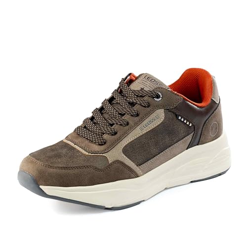 LEOSS ORIGINAL Scarpe da Ginnastica Uomo Sneaker con Lacci Scarpe da Città Scarpe da Escursionismo Casual Scarpe da Walking in Pelle Sportive