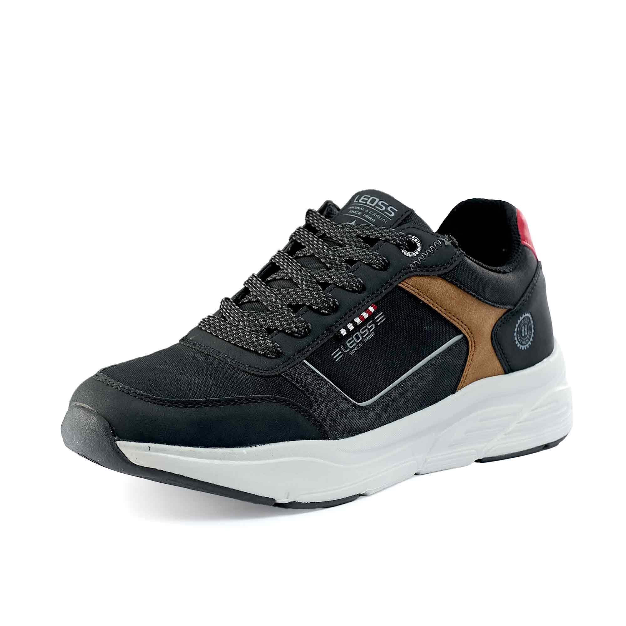 LEOSS ORIGINAL Scarpe da Ginnastica Uomo Sneaker con Lacci Scarpe da Città Scarpe da Escursionismo Casual Scarpe da Walking in Pelle Sportive