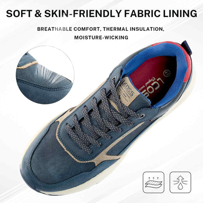 LEOSS ORIGINAL Scarpe da Ginnastica Uomo Sneaker con Lacci Scarpe da Città Scarpe da Escursionismo Casual Scarpe da Walking in Pelle Sportive