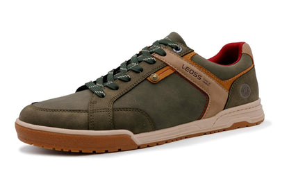 LEOSS ORIGINAL Scarpe da Ginnastica Uomo Sneaker con Lacci Scarpe da Città Scarpe da Escursionismo Casual Scarpe da Walking in Pelle Sportive