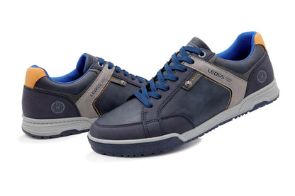 LEOSS ORIGINAL Scarpe da Ginnastica Uomo Sneaker con Lacci Scarpe da Città Scarpe da Escursionismo Casual Scarpe da Walking in Pelle Sportive