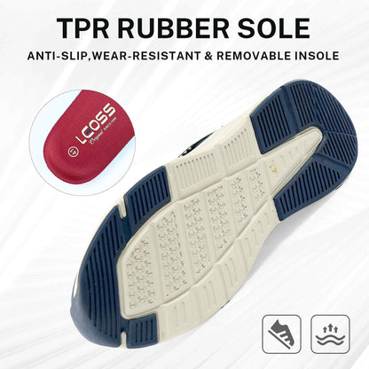 LEOSS ORIGINAL Scarpe da Ginnastica Uomo Sneaker con Lacci Scarpe da Città Scarpe da Escursionismo Casual Scarpe da Walking in Pelle Sportive