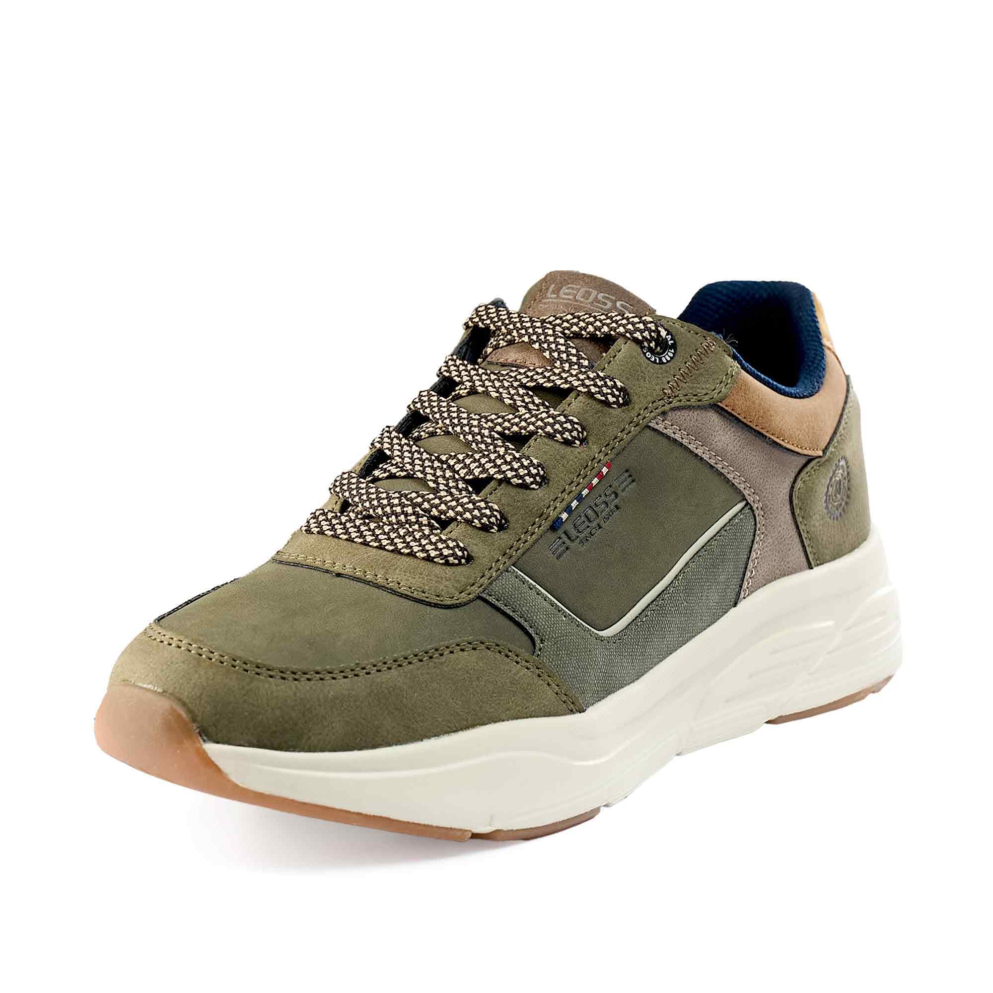 LEOSS ORIGINAL Scarpe da Ginnastica Uomo Sneaker con Lacci Scarpe da Città Scarpe da Escursionismo Casual Scarpe da Walking in Pelle Sportive