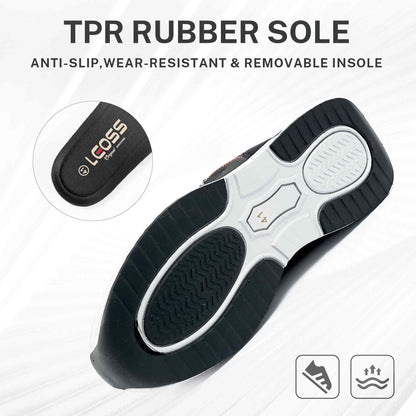 LEOSS ORIGINAL Scarpe da Ginnastica Uomo Sneaker con Lacci Scarpe da Città Scarpe da Escursionismo Casual Scarpe da Walking in Pelle Sportive