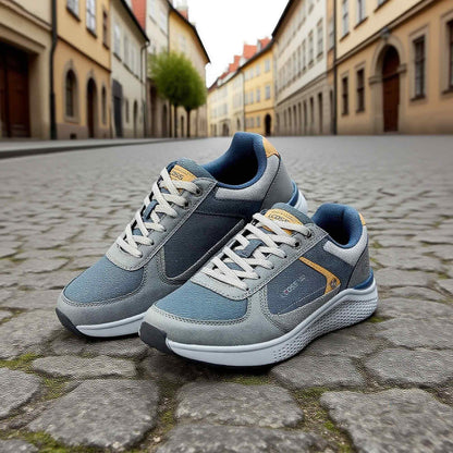 LEOSS ORIGINAL Scarpe da Ginnastica Uomo Sneaker con Lacci Scarpe da Città Scarpe da Escursionismo Casual Scarpe da Walking in Pelle Sportive