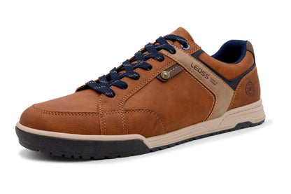 LEOSS ORIGINAL Scarpe da Ginnastica Uomo Sneaker con Lacci Scarpe da Città Scarpe da Escursionismo Casual Scarpe da Walking in Pelle Sportive