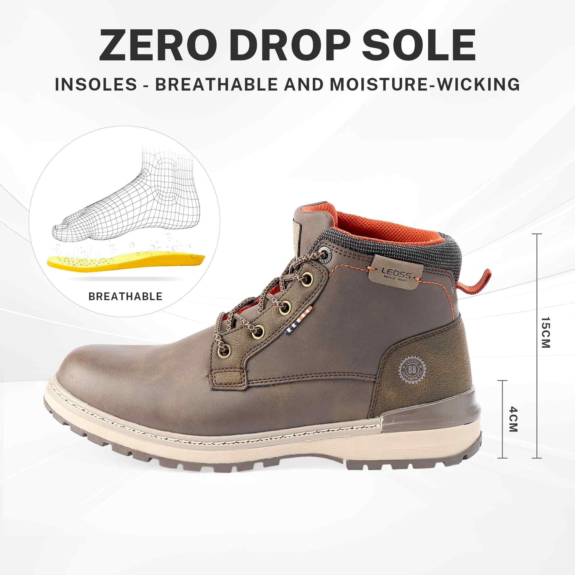 LEOSS ORIGINAL Uomo Stivaletti Outdoor Trekking Stringate Basse Outdoor Scarpe