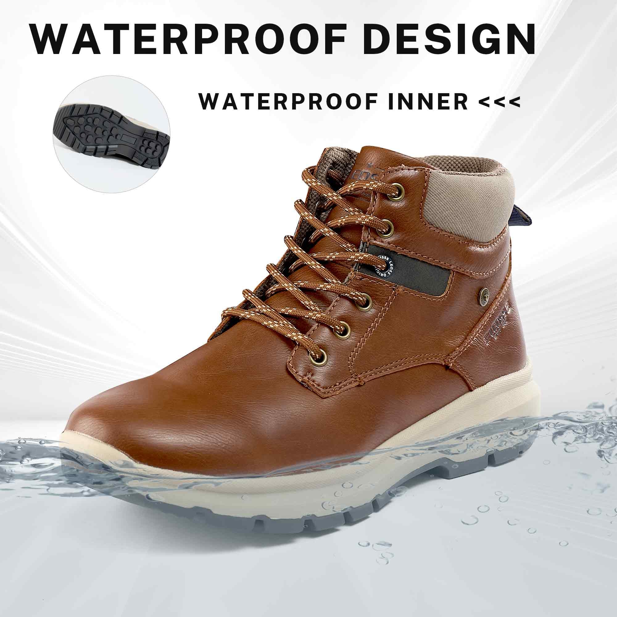 LEOSS ORIGINAL Uomo Stivaletti Stringate Basse Outdoor Scarpe Casual Biker Scarpe