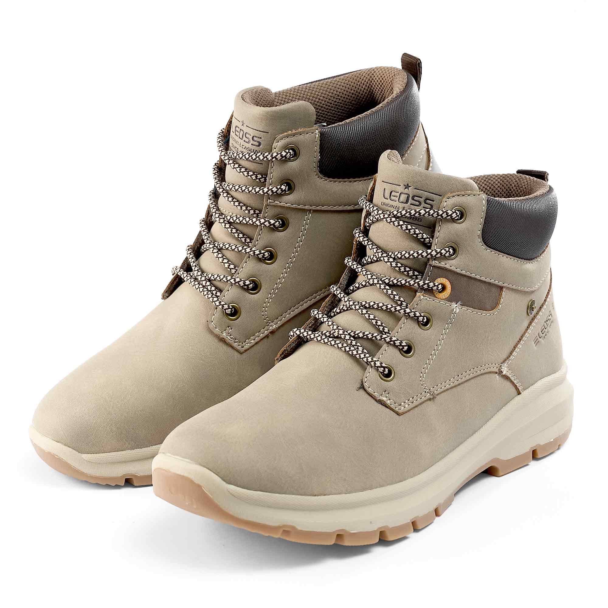 LEOSS ORIGINAL Uomo Stivaletti Stringate Basse Outdoor Scarpe Casual Biker Scarpe