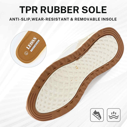 LEOSS ORIGINAL Wanderschuhe Herren Sneaker Turnschuhe Schnürschuhe Straßenschuhe Freizeitschuhe Walkingschuhe Leder Sportschuhe Rutschfest